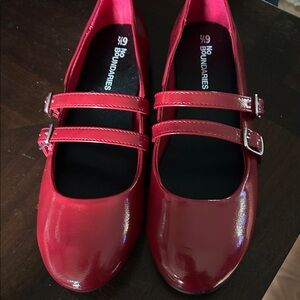 No Boundaries Cherry Red Double Strap Shoes